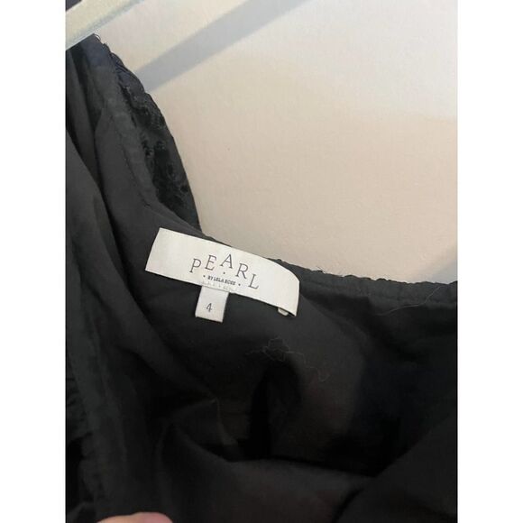Pearl by Lela Rose Black One Shoulder Top Sz. 4 - Picture 3 of 6